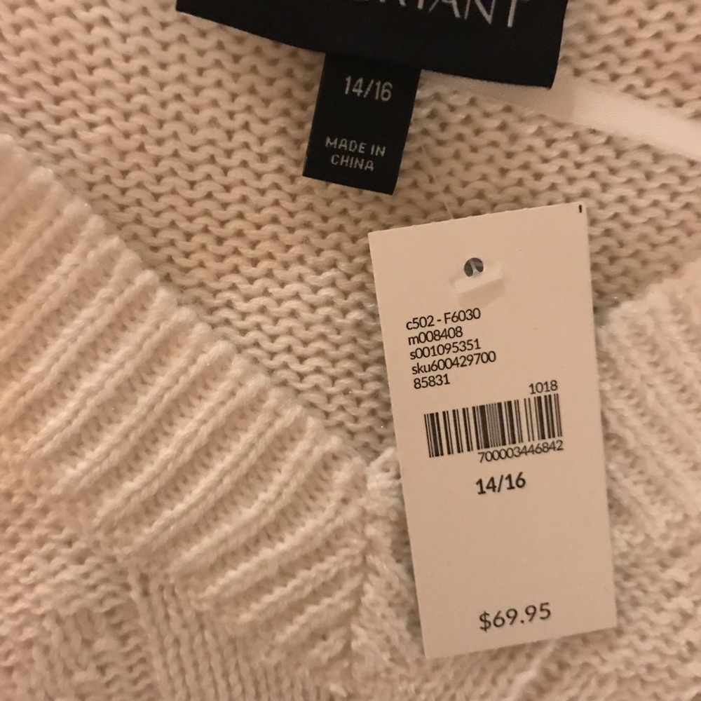 📂🆕 Lane Bryant Chiffon/Cable Sweater - Picture 7 of 8